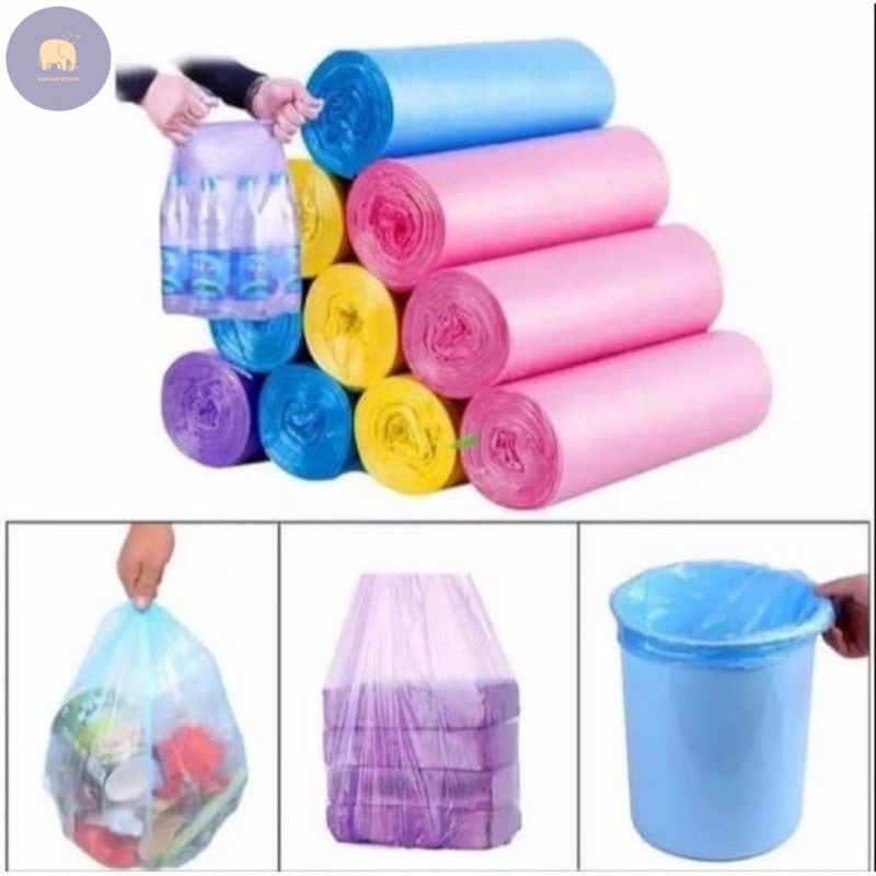 GS - KANTONG PLASTIK SAMPAH ROLL 45X50CM ISI 20 PLASTIK KANTONG SAMPAH SERBAGUNA DISPOSABLE GARBAGE BAGE