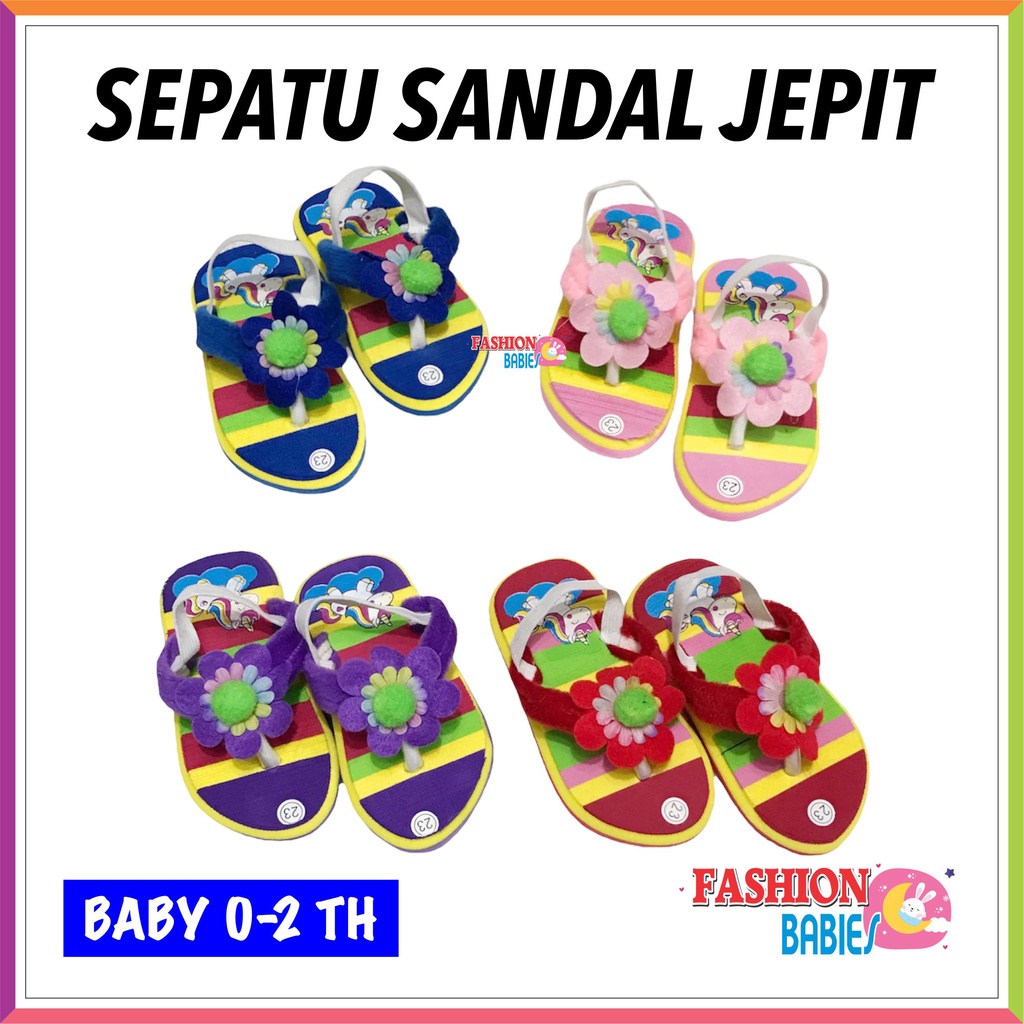 SANDAL BAYI 0-2 TH / SEPATU SANDAL JEPIT ANAK / SANDAL ANAK BUNGA ❤ Fashionbabies ❤