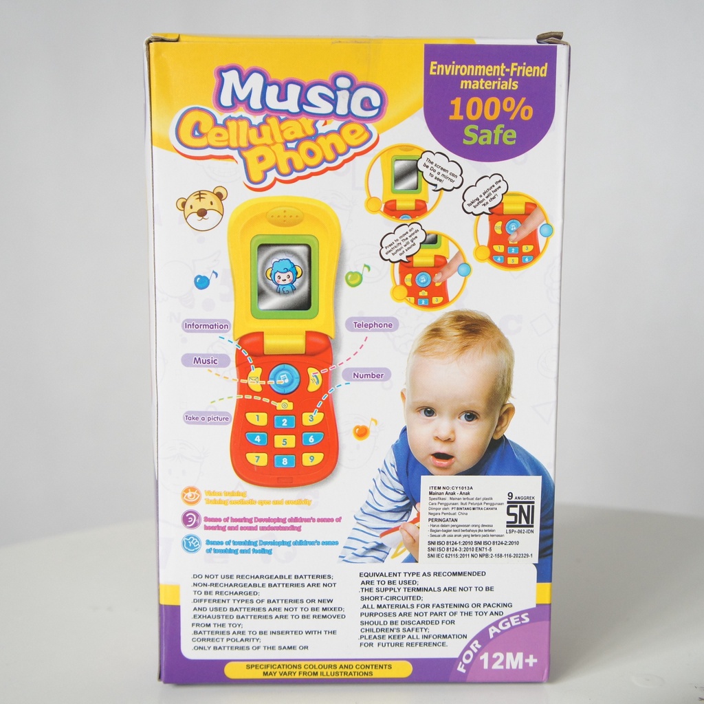 LONGSTREAM - Music Cellular Phone Mainan Bayi Handphone Musik Edukatif