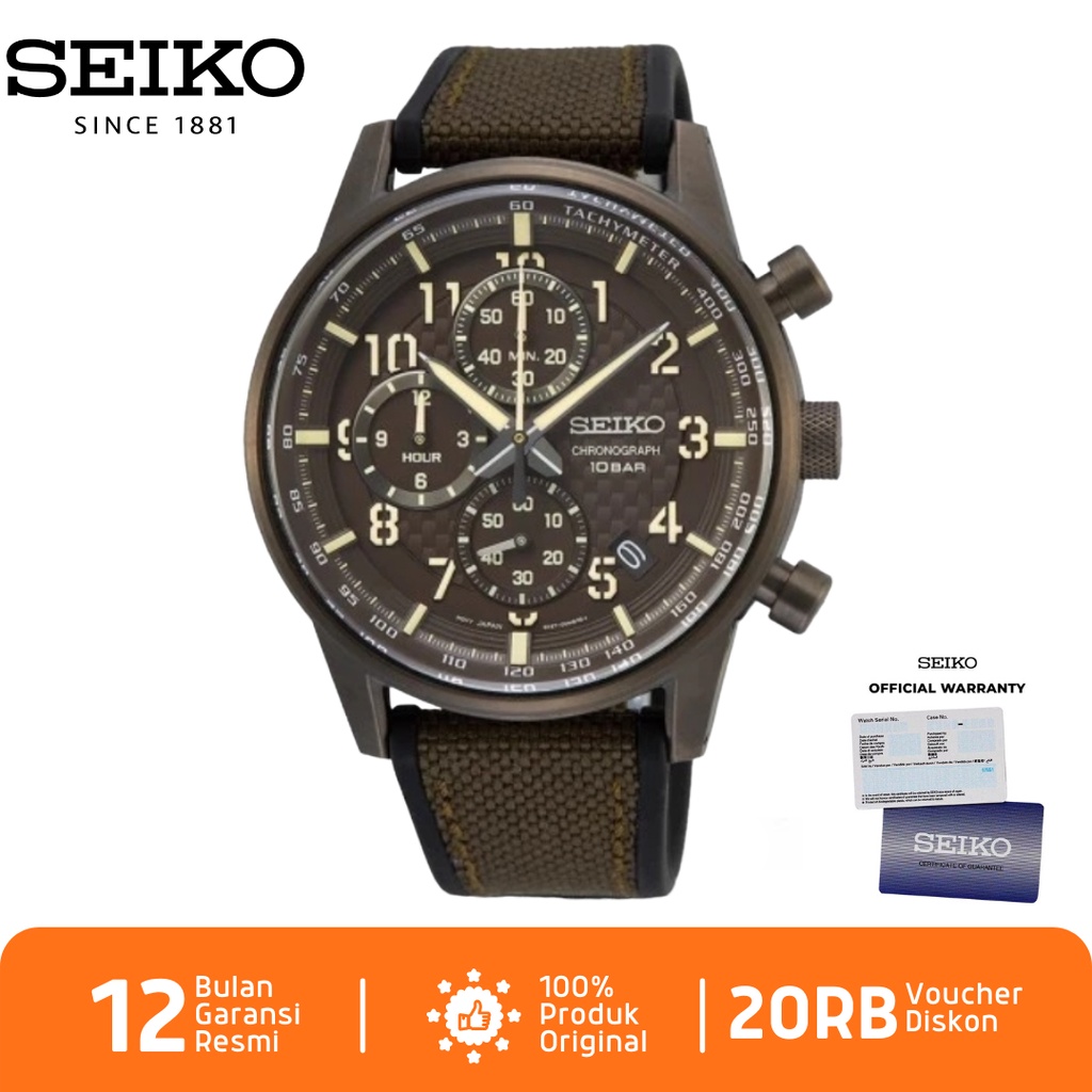 Seiko Pria SSB371 Jam Tangan Pria Seiko Discover More SSB371P1 Chronograph