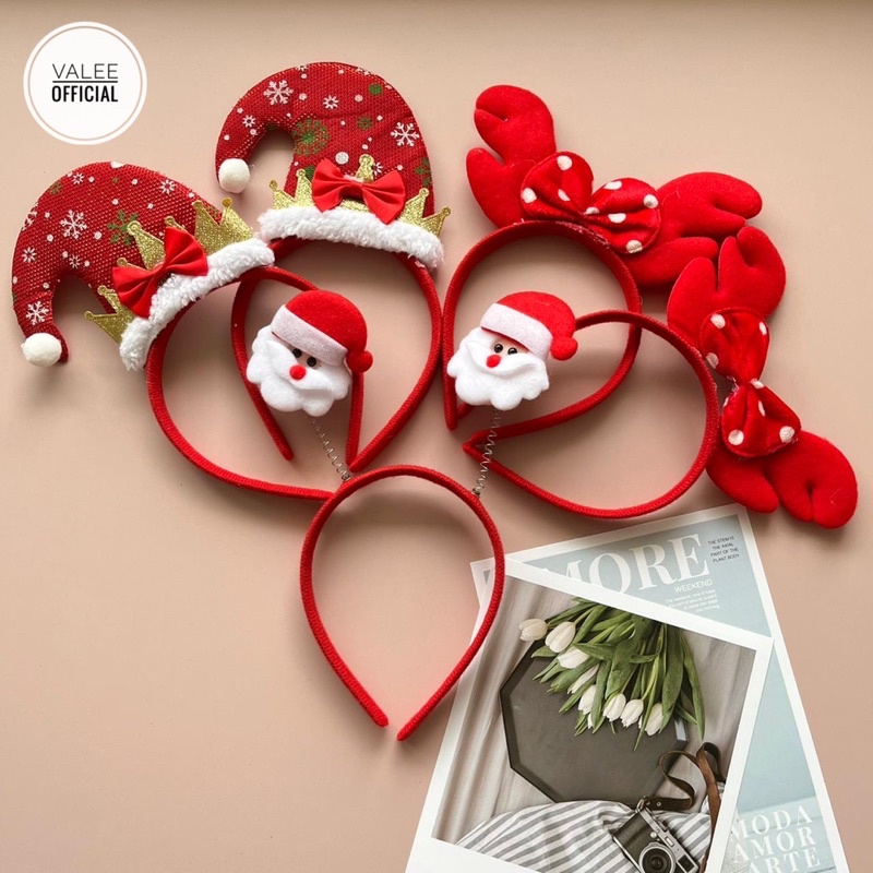 BANDO NATAL CHRISTMAS / DEKORASI AKSESORIS NATAL / BANDO NATAL MOTIF KARAKTER