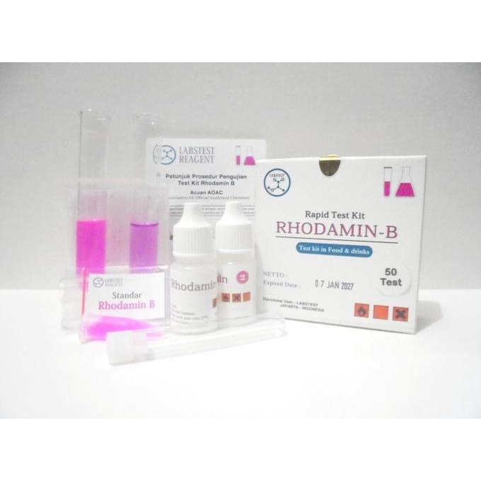 Alat Uji Pewarna Rhodamin B, Test Kit Rhodamine B Rapid Test