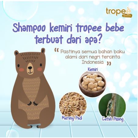 TROPEE BEBE - SHAMPO KEMIRI ( Candlenut Shampoo ) Refill 500ml Botol - BPOM HALAL