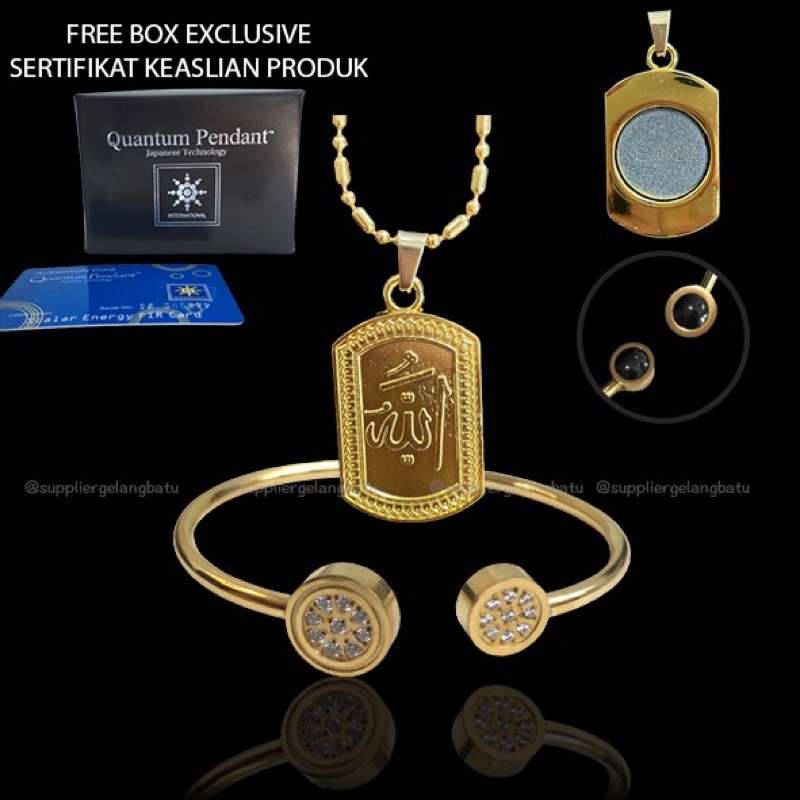 [PART2] SET KALUNG GELANG QUANTUM TITANIUM BIO PENDANT MAGNET KESEHATAN