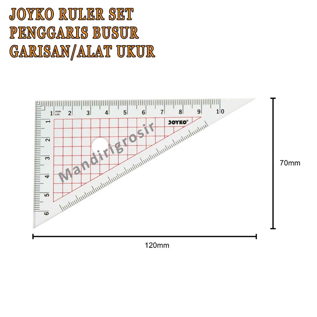 1 Set Penggaris Busur * Joyko Ruler Set * Garisan Joyko * Alat Ukur