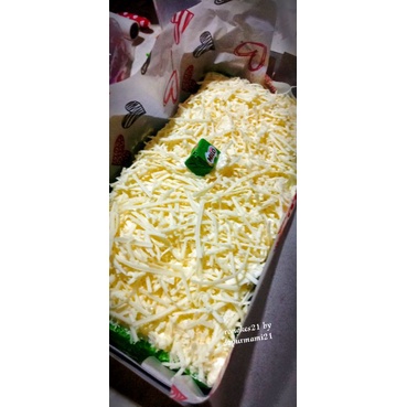 

brownies pandan keju sliced