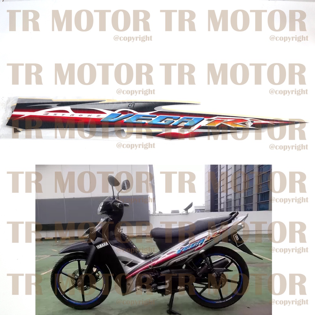 Stiker Motor Vega R New 2007 Sticker Striping Lis Full Set Motor