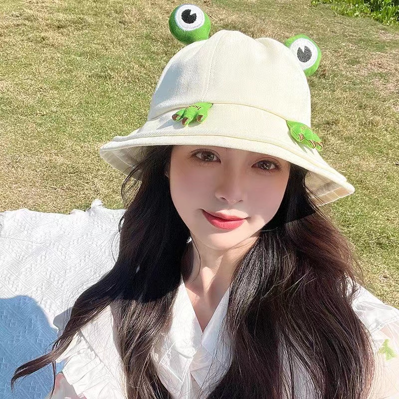Monica Lucu katak topi perempuan versi Korea semua pertandingan siswa Jepang kartun tabir surya topi matahari topi baskomatak topi perempuan versi Korea semua pertandingan siswa Jepang kartun tabir surya topi matahari topi bask