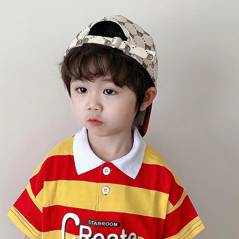 COD- Topi baseball dan Bucket hat anak laki laki usia 1-5 tahun / topi premium anak laki laki motif MINI BEAR
