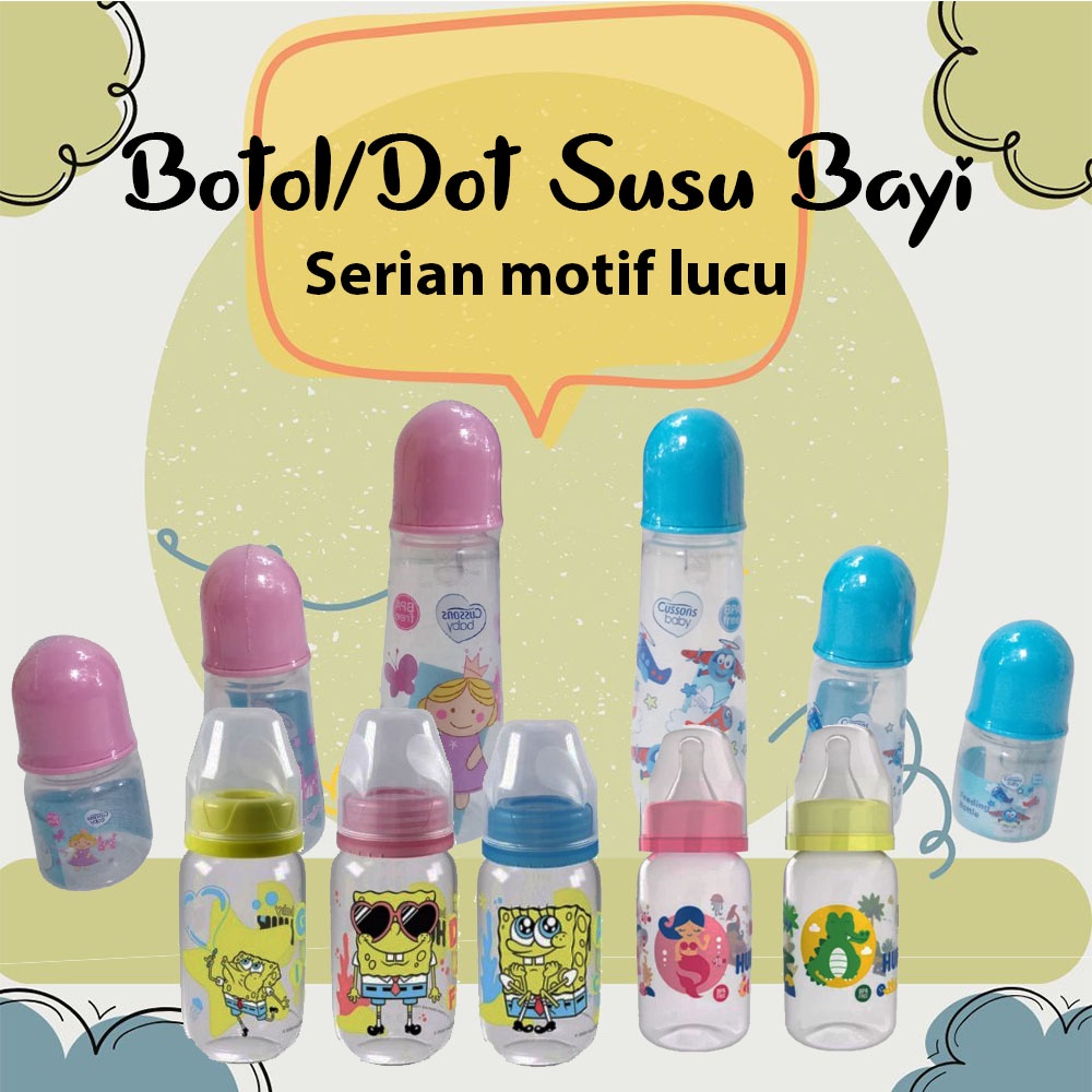 Botol Susu  BABY empeng bulat gepeng 60ml/120ml/125ml/250ml