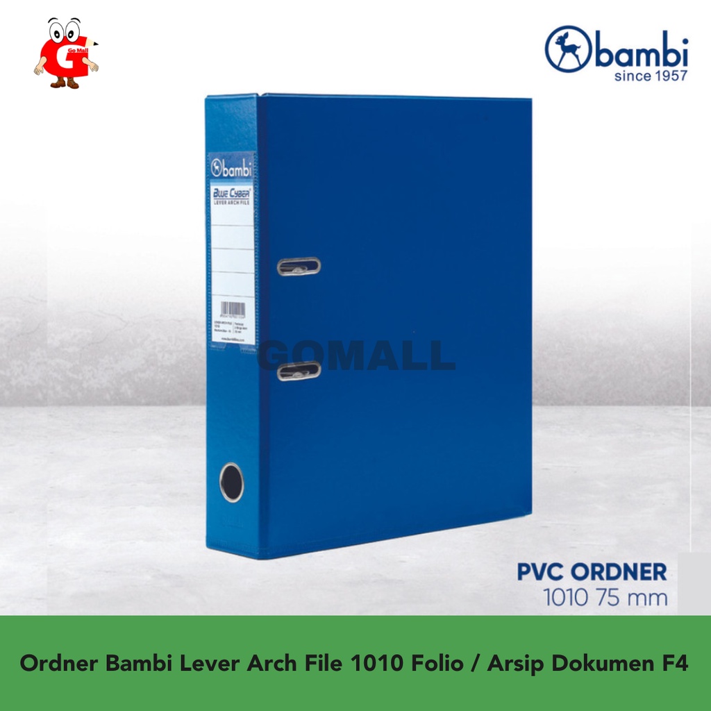 

Ordner Bambi Lever Arch File 1010 Folio / Arsip Dokumen F4