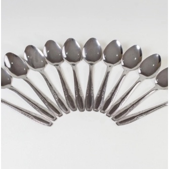 Sendok Teh Sedang Dine Mate 12 pcs / Sendok Teh 14CM stainless Tebal isi 1 lusin (12 pcs) Silver Cutlery Sendok / Garpu / Pisau / Sendok Teh Stainless Steel