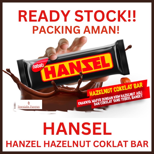 PROMO!! HANSEL HAZELNUT CHOCO BAR SNACK COKLAT MURAH ENAK HANZEL