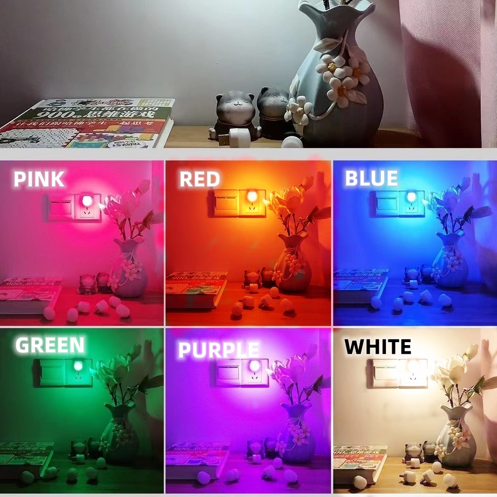 New! 2in1 Charger+Light Lampu LED USB Mini Night Light Lampu Baca Tidur Travel Portable Kecil Colorful LED