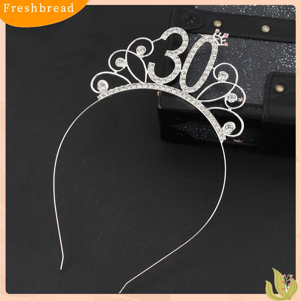 (Fresh) Bando Mahkota Tiara 16 / 18 / 21 / 30 / 40 / 50 / 60 / 80 Untuk Dekorasi Pesta Ulang Tahun