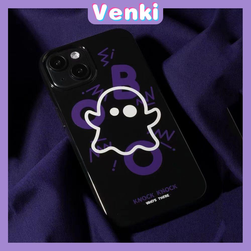 Case For iPhone 14 Series TPU Soft Case Halloween Cute Purple Ghost Glossy Black Candy Case Camera Protection Shockproof For iPhone 14 13 12 11 Plus Pro Max 7 Plus X XR