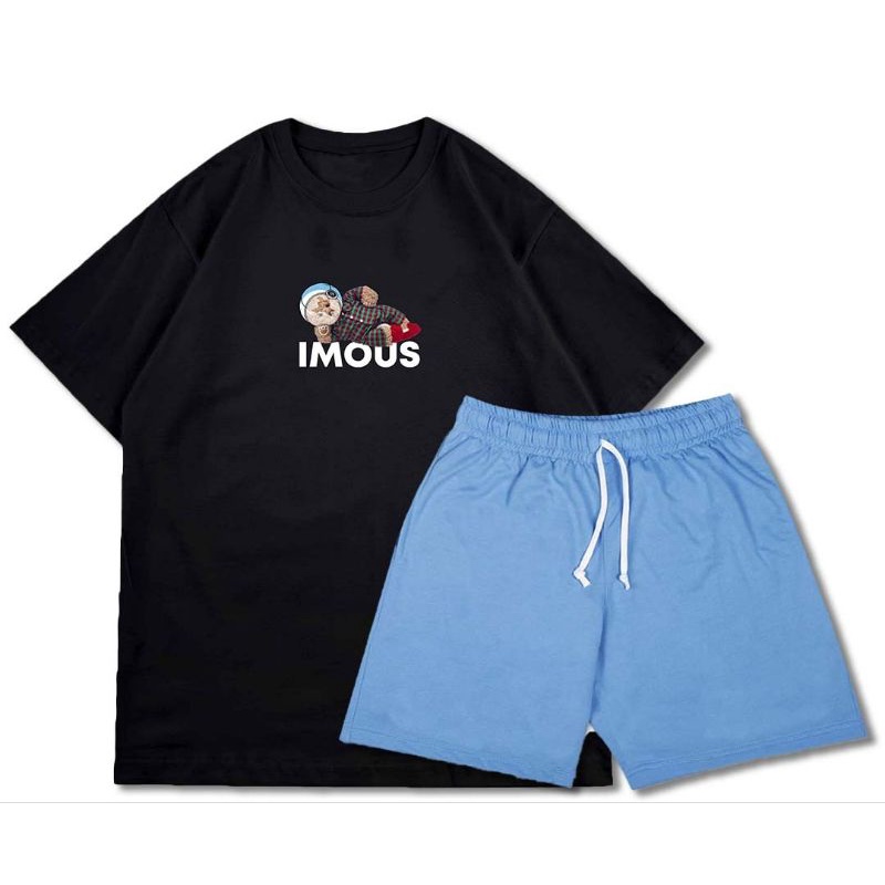 Imous.co Bundling Set Kaos &amp; Celana Pendek 1 Paket