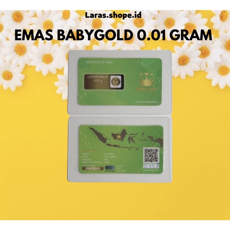 BABY GOLD EMAS MINI LOGAM MULIA 0.01 GRAM