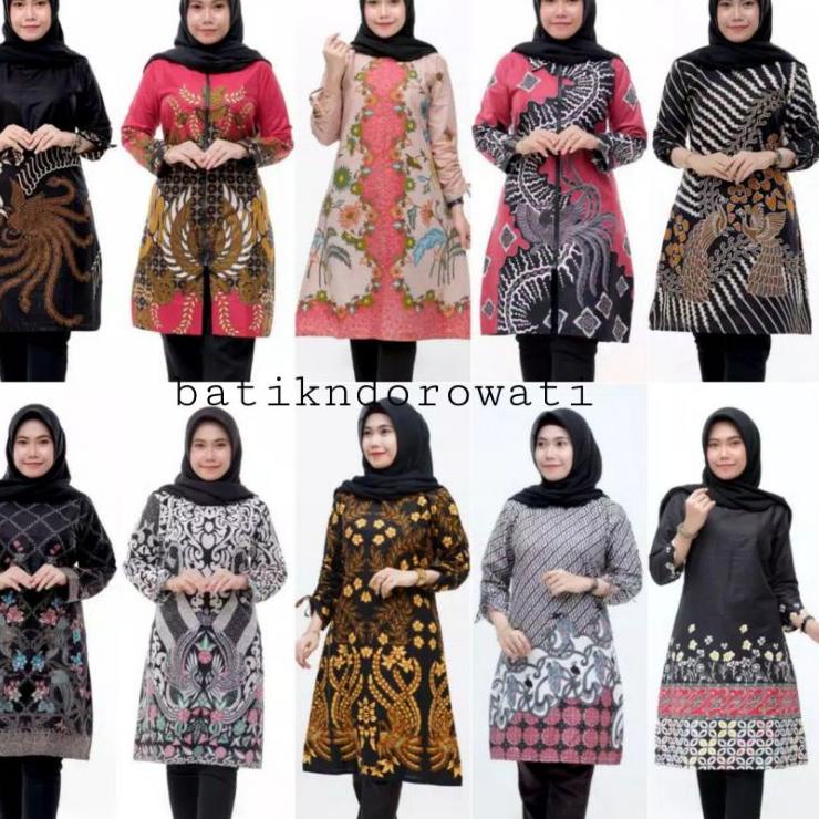 SZL.18Oc22т ‣ ATASAN BATIK TUNIK WANITA ATASAN BATIK WANITA TUNIK ATASAN BATIK
