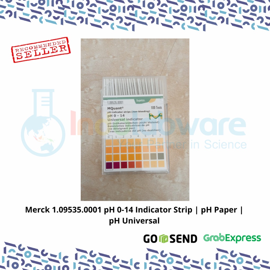Merck 1.09535.0001 pH 0-14 Indicator Strip | pH Paper | pH Universal