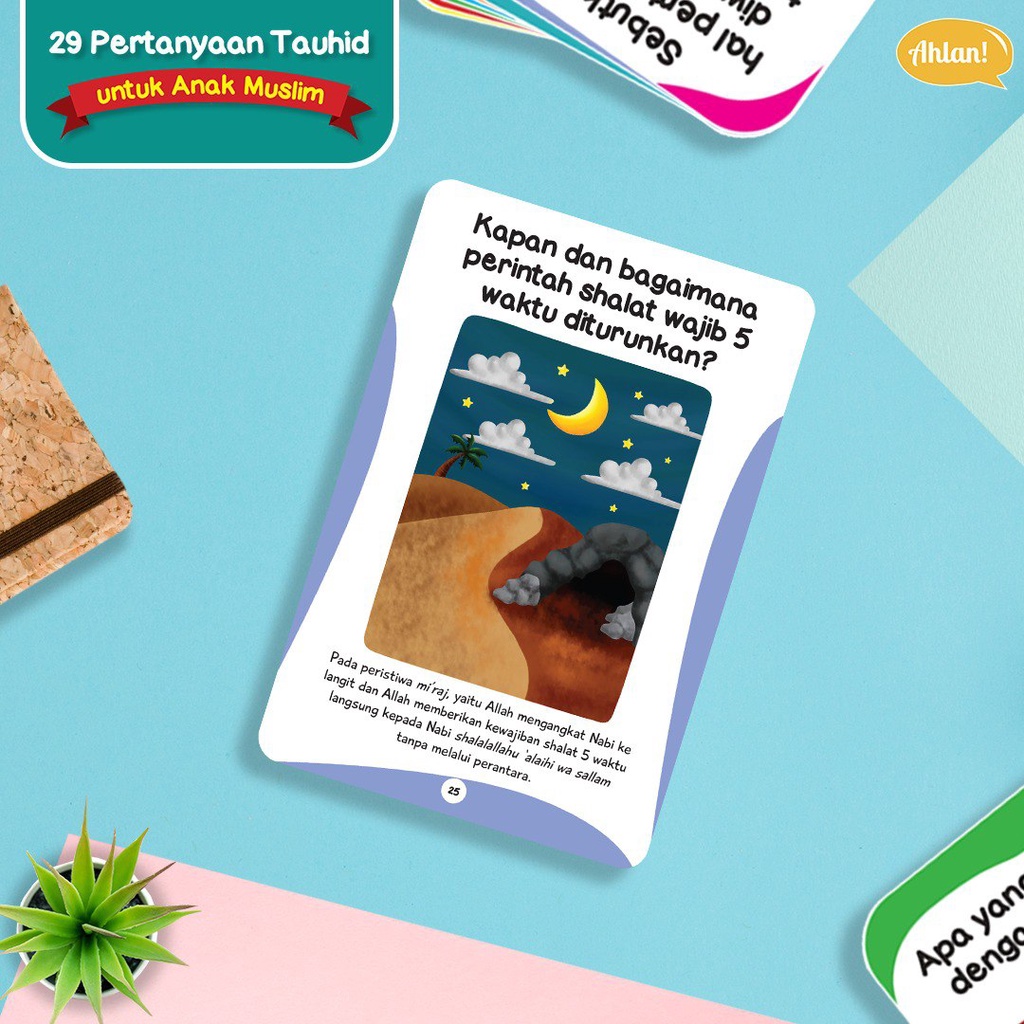 Flash Card Kartu 29 Pertanyaan Tentang Tauhid Untuk Anak Muslim | Penerbit Ahlan