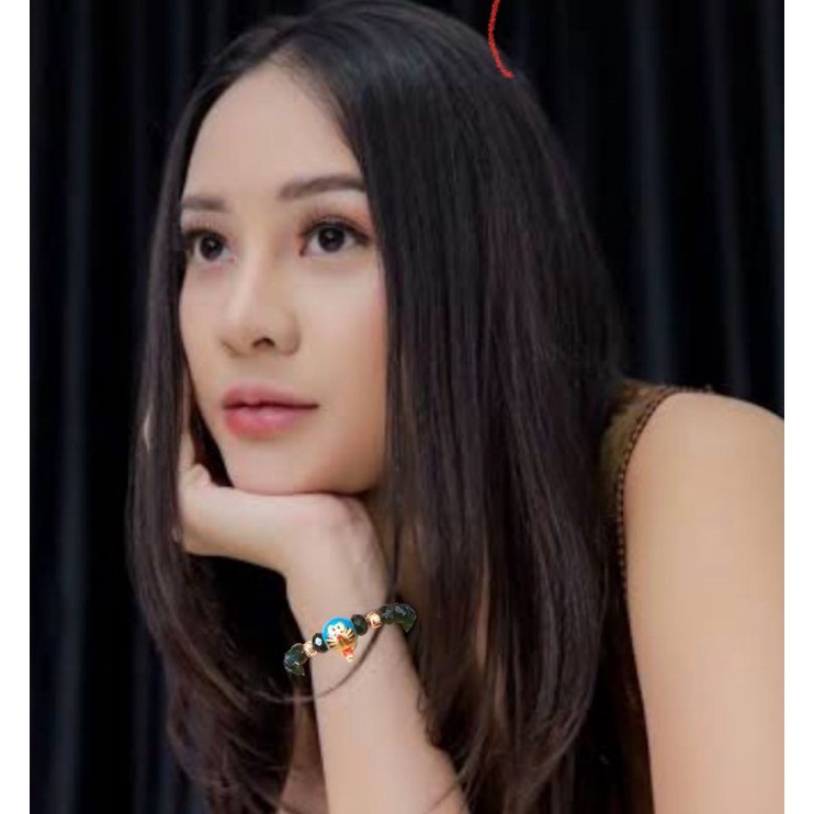 gelang kristal Ceko asli//perhiasan lapis emas//gelang