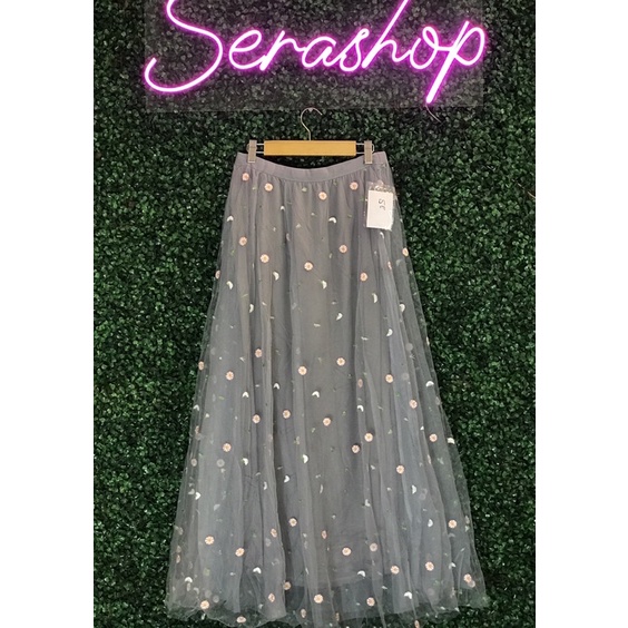 Rok tutu motif bunga