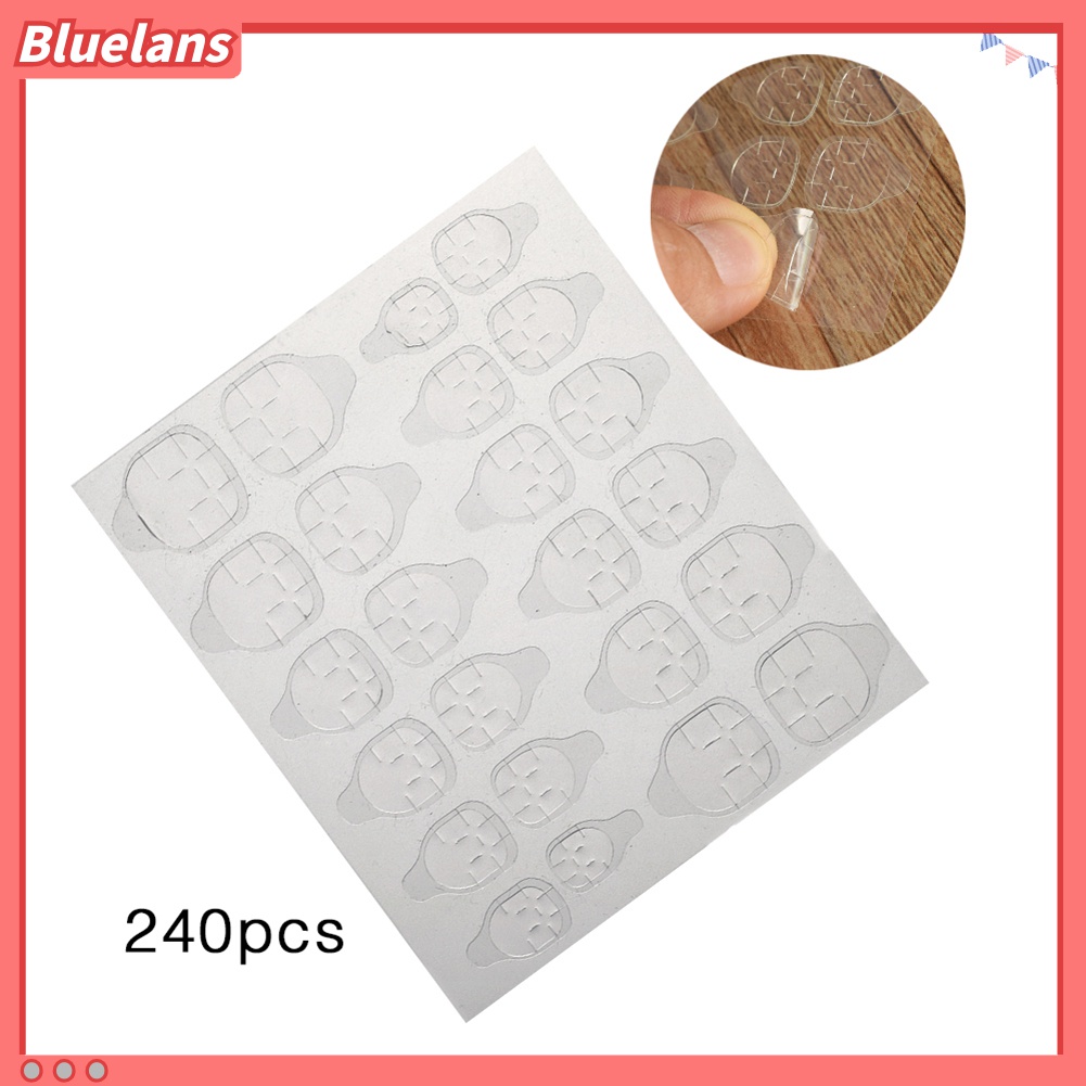 (In Stock) Kacamata Hitam Lensa Warna Warni ♡240pcs Stiker Kuku Palsu Transparan Sekali Pakai