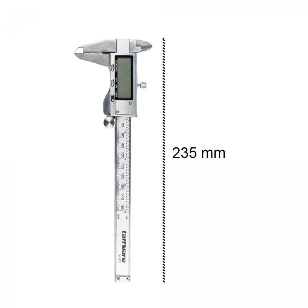 Taffware Jangka Sorong Digital LCD Stainless Multifungsi 15 CM