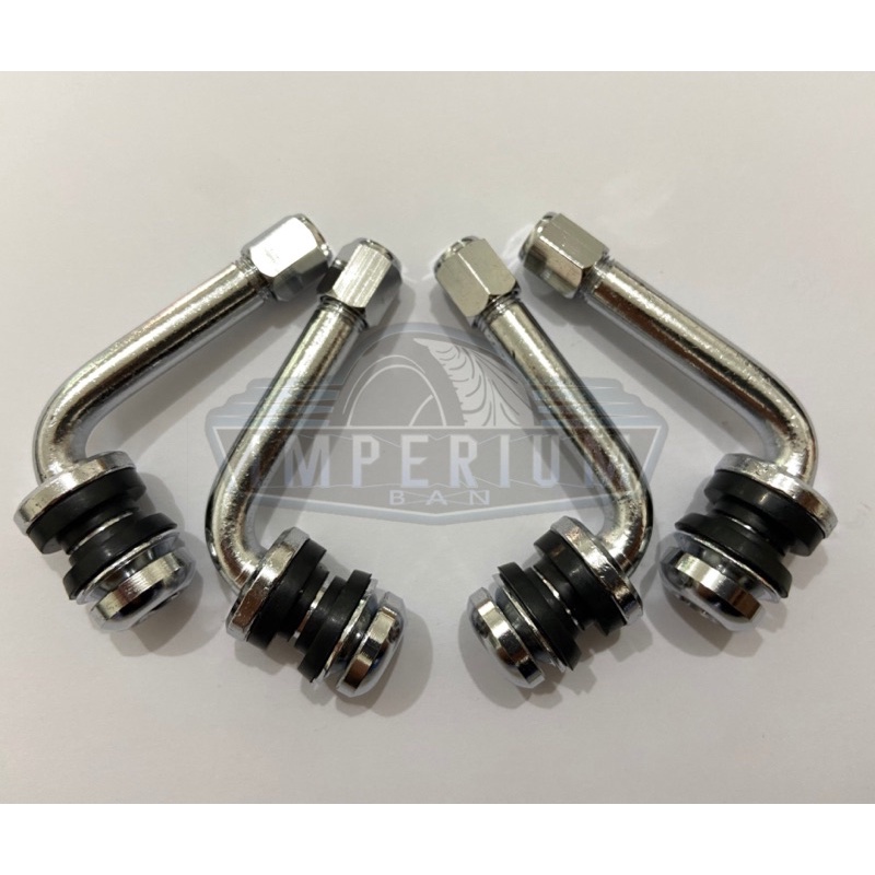 Pentil Bengkok Later L Pentil Tubless Velg Forged Pentil Besi Bengkok 4,5cm Pentil Ban Mobil
