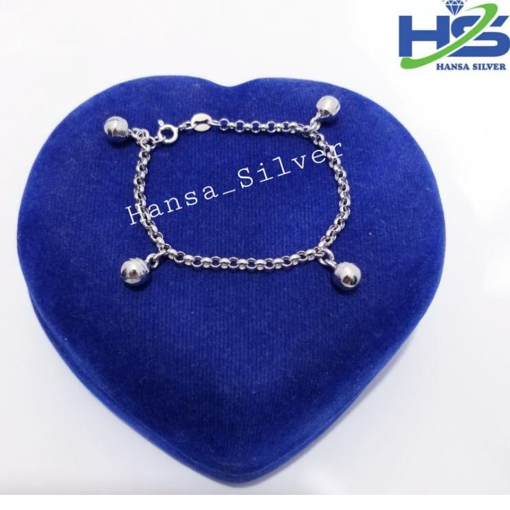 Chekout GELANG KAKI BAYI ANAK PERAK SILVER ASLI 925 LAPIS EMAS PUTIH