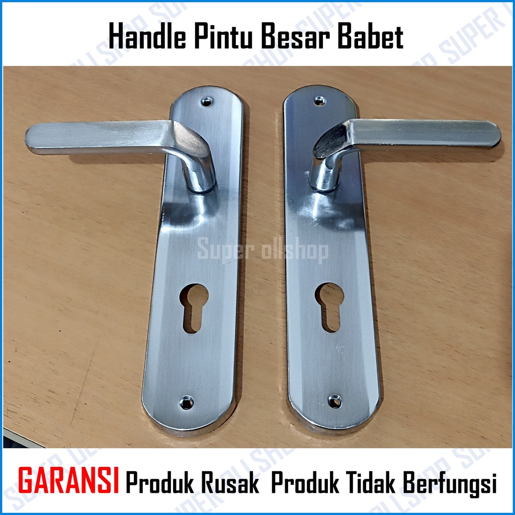 Handle Kunci Pintu Rumah BESAR Gagang Bulat Silinder Kumplit Set 25 cm l Gagang Handle Pintu Rumah Babet