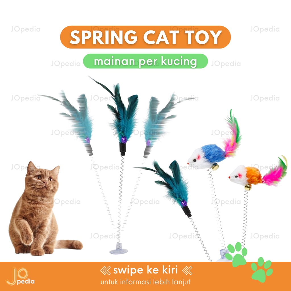 MAINAN PER Kucing Spring Cat Toy Mainan Tikus Bulu Kitten