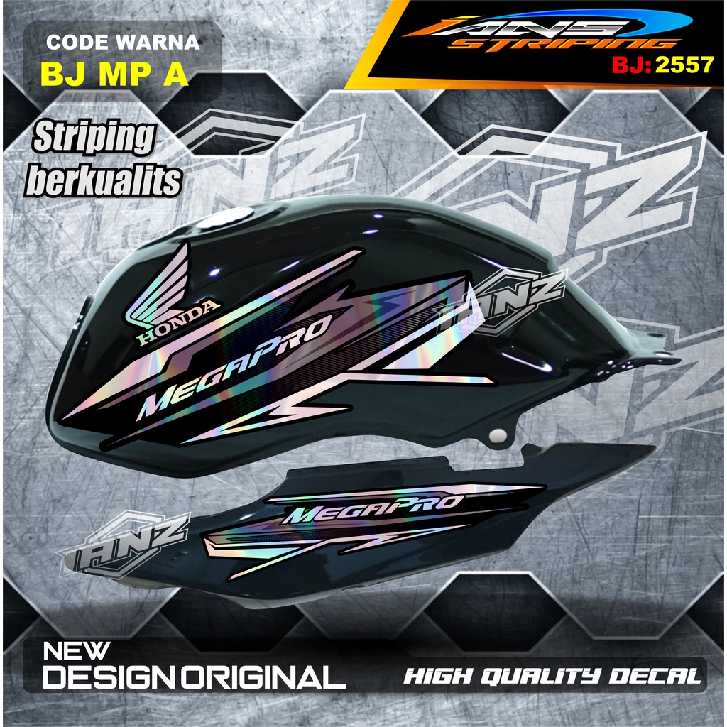 COSTUM STRIPING MEGAPRO PRIMUS VARIASI HOLOGRAM / STRIPING CUSTOM MEGAPRO / STIKER LIS STRIPING MP TERMURAH