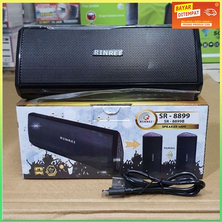 Speaker suara bass Speaker Bluetooth Rinrei SR 8899 B speaker portable super bass