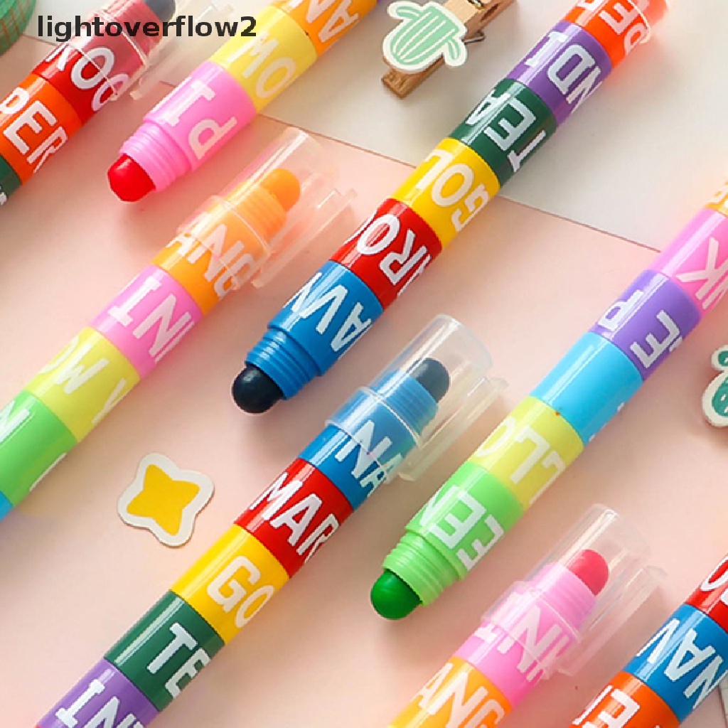 (lightoverflow2) Spidol 6 Warna Retro Untuk Penanda Jahitan