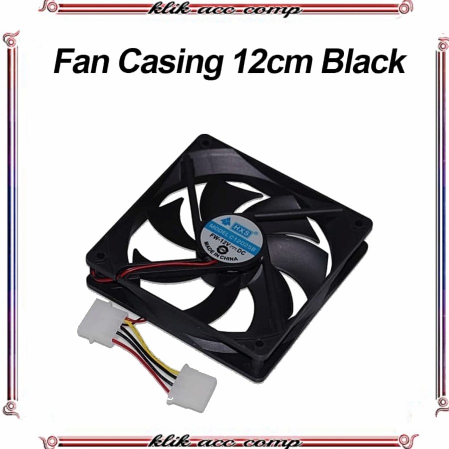 Fan casing 12 cm Hitam / cooler 12 cm / fan cpu / cooler PC