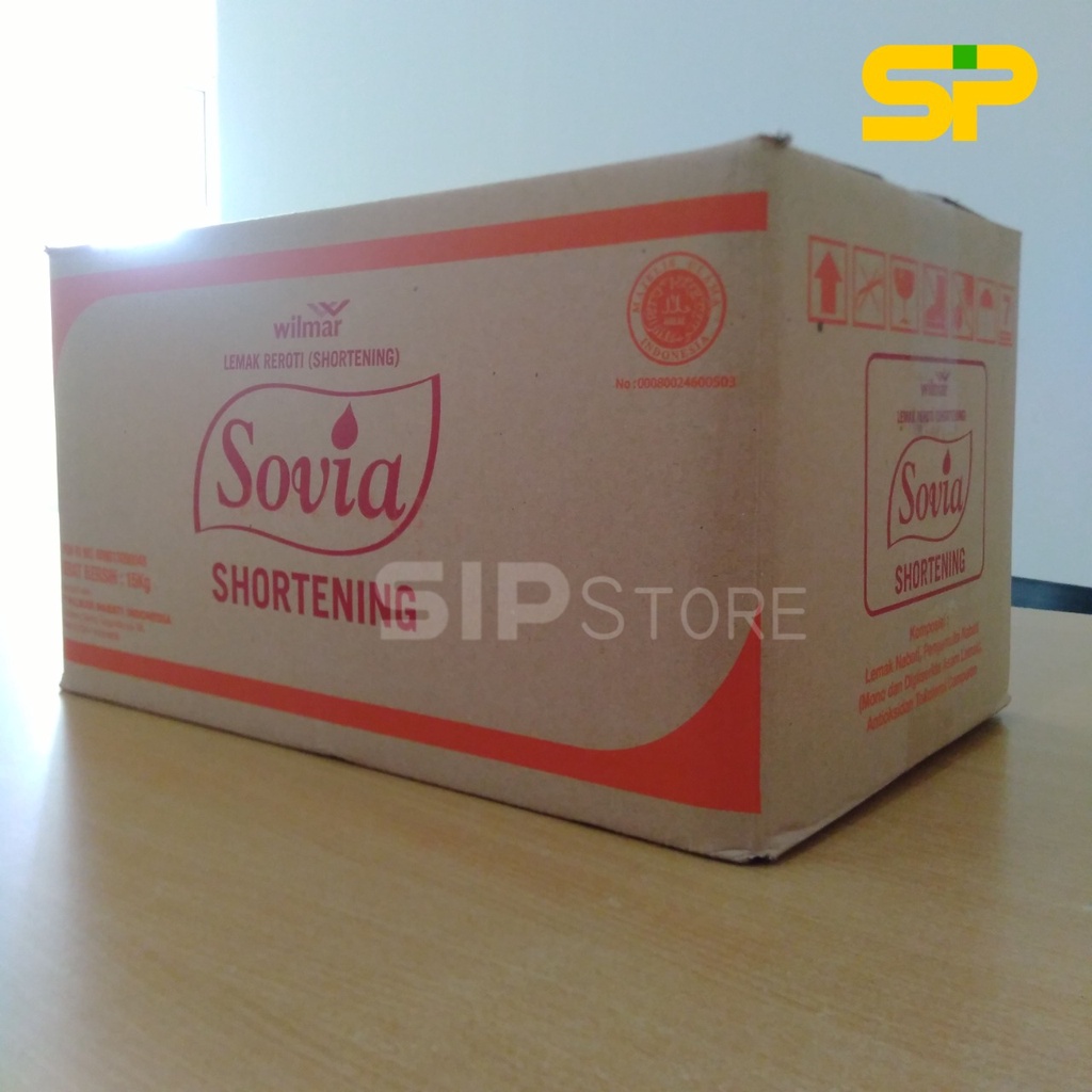 SOVIA Shortening @15kg / Mentega Putih / Untuk Roti Kue Kering Whip Cream / Margarine Putih