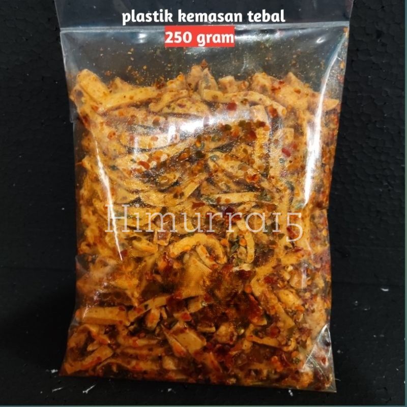 

Promo Basreng daun jeruk pedas 250 gram Basreng stik bumbu basah daun jeruk