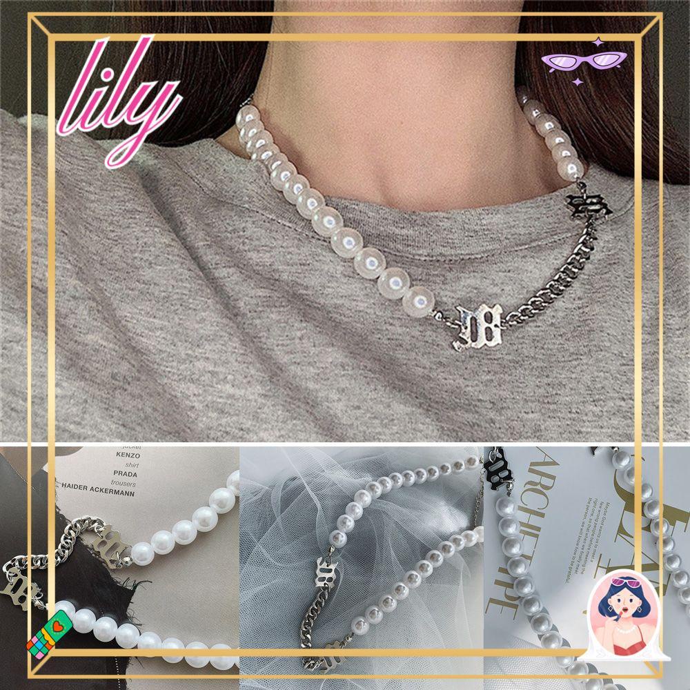 Kalung Choker Rantai Mutiara Gaya Punk Untuk Pria