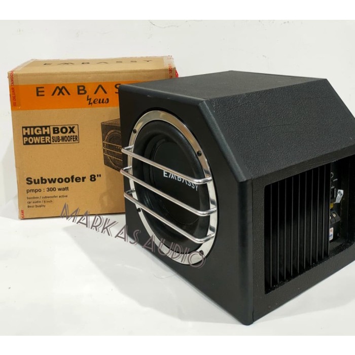 Subwoofer Basstube Kotak Aktif Dual 8 Inch EMBASSY 8 INCH ZEUS
