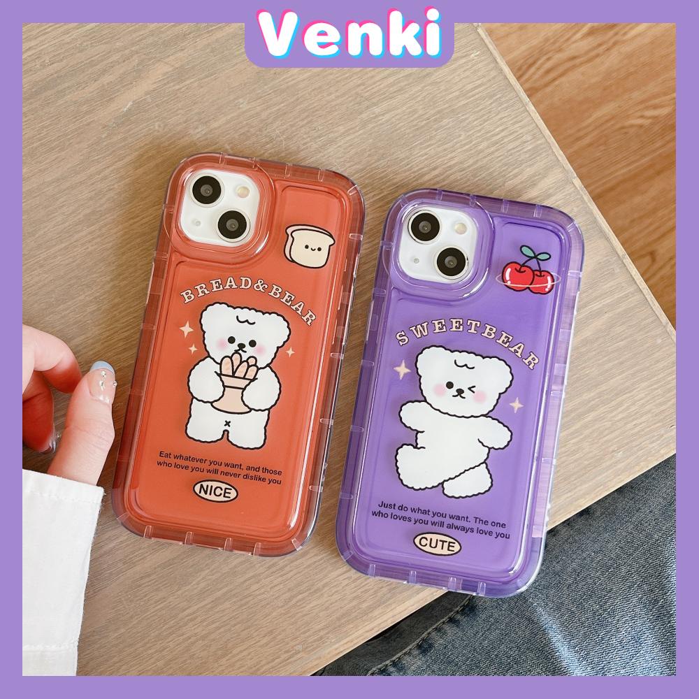 Case For iPhone 14 Pro Max TPU Soft Jelly Airbag Case Green Cartoon Bear Case Camera Protection Shockproof For iPhone 14 13 12 11 Plus Pro Max 7 Plus X XR