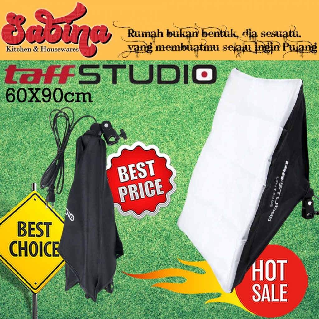 Payung Softbox Reflektor 60x90cm E27 Single Socket Lighting Studio