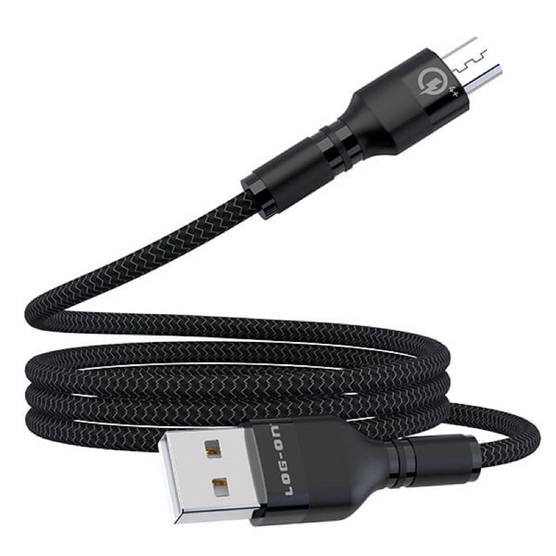 KABEL DATA CHARGER LOG ON MICRO USB 3A LO-CB69 / MAXIMUS QUALCOMM 4+ QUICK CHARGER