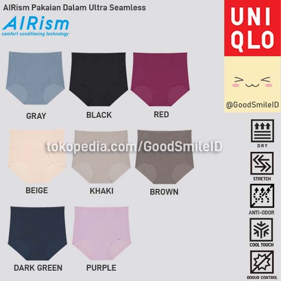 Cd Wanita Uniqlo Airism Pakaian Dalam Ultra Seamless High Rise Celana Wanita