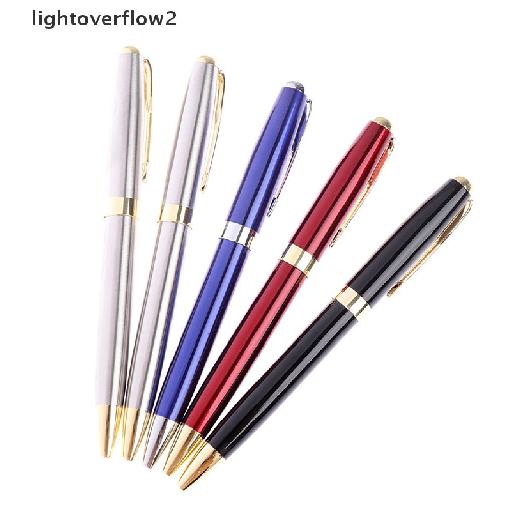 (lightoverflow2) 1pc Bolpen metal Rotasi Putar Untuk stationery Sekolah / Kantor