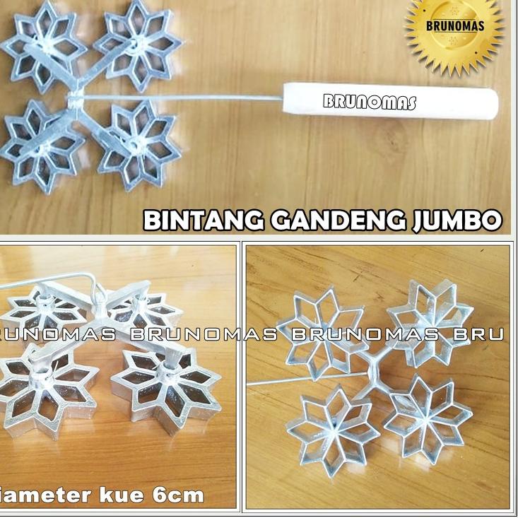 ⇴ Cetakan Kembang Goyang Bintang Gandeng Jumbo ル