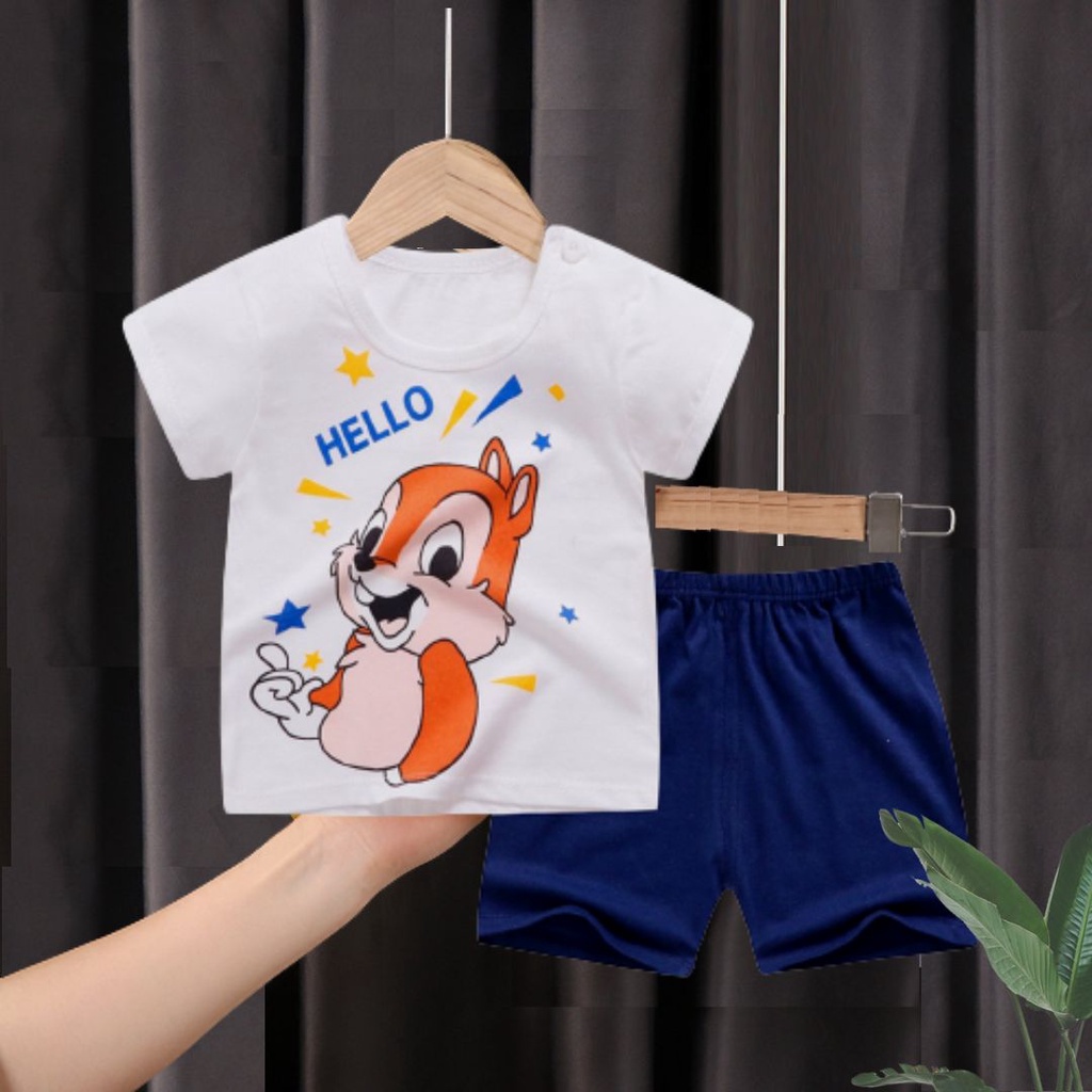 HappyOliver KIDS SUIT PENDEK Setelan Anak Bahan Kaos Lengan + Celana Berkualitas Import ebv cewek new1