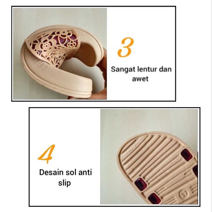 gof NEW ERA LB E 51155 Sandal Selop Flat Wanita Sandal Slop Jelly Sendal Cewek