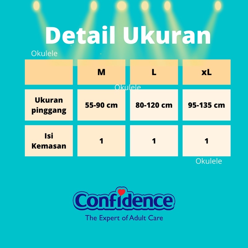 isi 10 Confidence Popok Dewasa Celana M L XL Pempes Pempers Sachet Renceng Orang Tua Lansia Adult Diapers Manula
